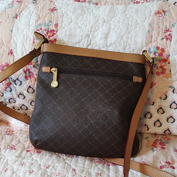 Rioni Brown and Tan Crossbody Bag with Vintage Charm - Picture 2 of 7